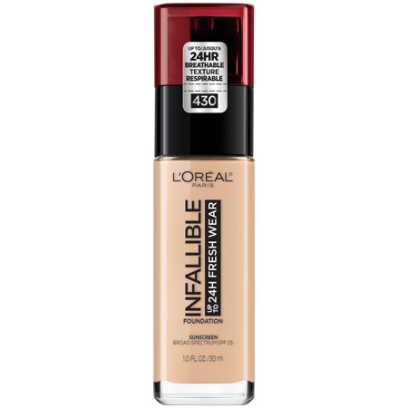 L'Oreal Paris Infallible 32HR Fresh Wear Foundation with SPF 25 - 430 Ivory Buff - 1 Fl Oz