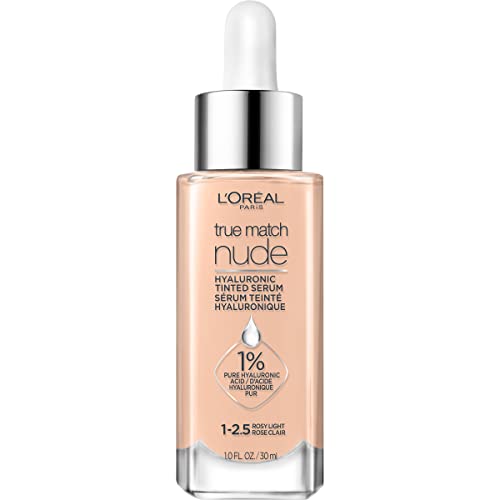 L'Oreal Paris True Match Hyaluronic Tinted Serum Makeup Skincare Hybrid - 1-2.5 Rosy Light - 1 Fl Oz