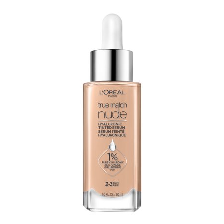 L'Oreal Paris True Match Hyaluronic Tinted Serum Makeup Skincare Hybrid - 2-3 Light - 1 Fl Oz