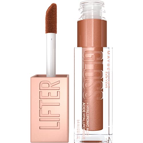 Maybelline Lifter Gloss Lip Gloss Makeup with Hyaluronic Acid - Bronzed Bronze, 0.18 Fl Oz