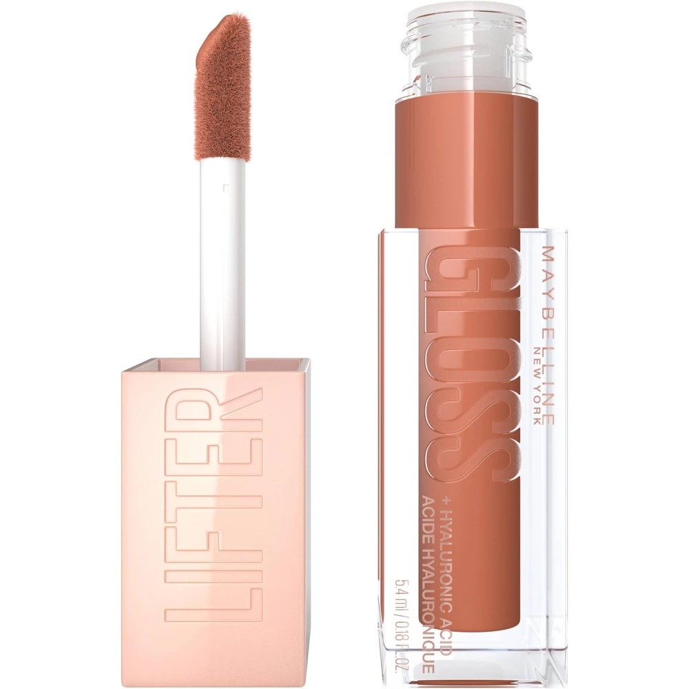 Maybelline Lifter Gloss Plumping Lip Gloss with Hyaluronic Acid - Toffee - 0.18 Fl Oz