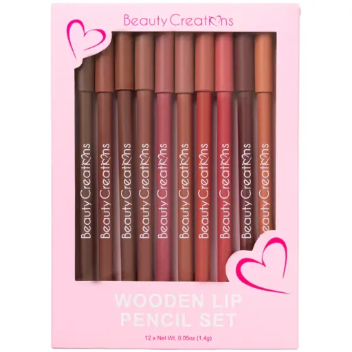 BEAUTY CREATIONS WOODEN LIP PENCIL SET 